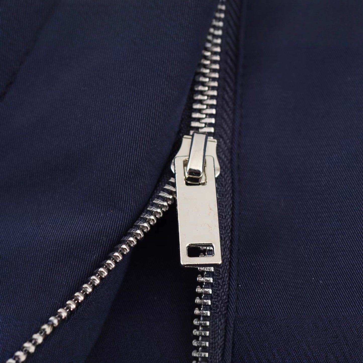 Stand up collar long sleeved mid length zipper jacket for women