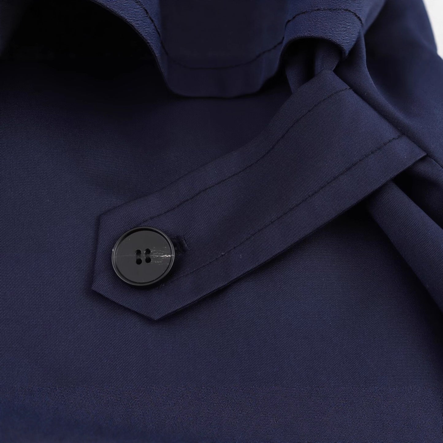 Stand up collar long sleeved mid length zipper jacket for women