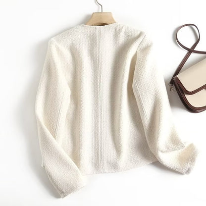 Golden button small fragrant short jacket for women